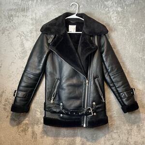 Avec Les Filles Black Leather Jacket